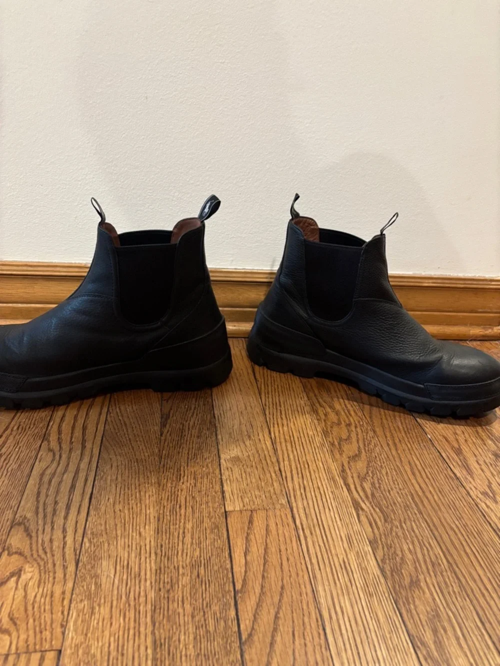 Polo Ralph Lauren Black Leather Chelsea Oslo Boots - Men’s 11